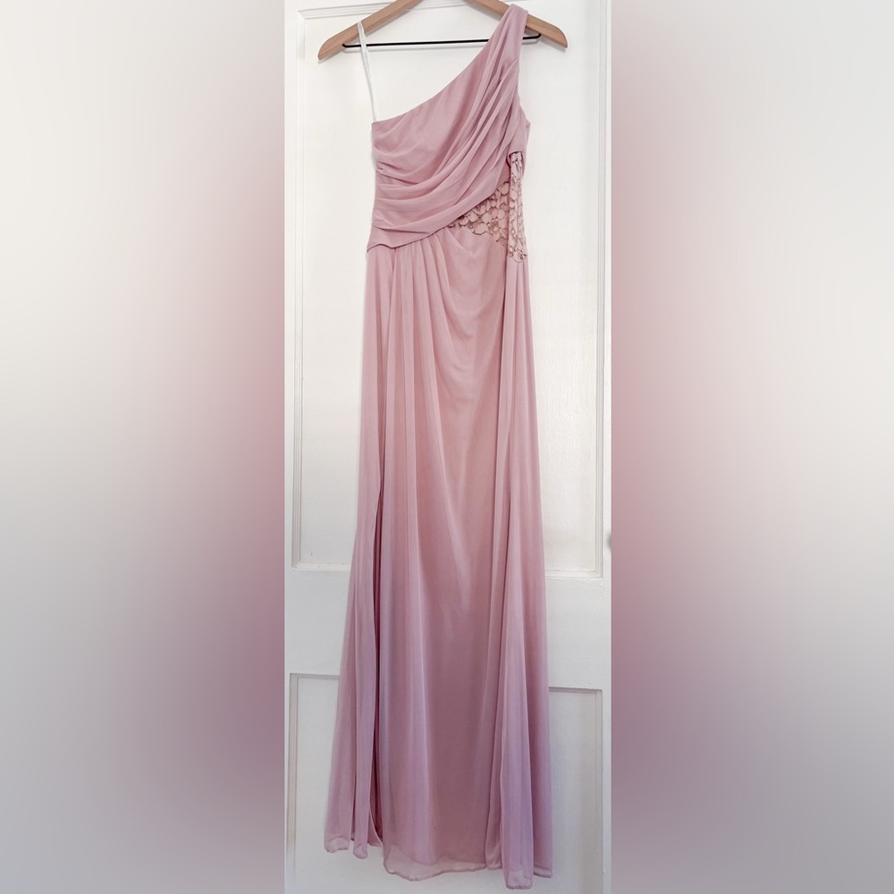 David’s Bridal One Shoulder Maxi Dress